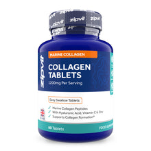 Blue Marine Collagen Tablets bottle showing 1200mg per serving and 60 tablets label