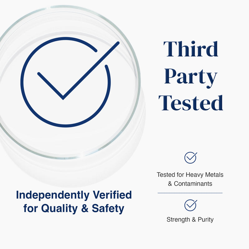 Marine Collagen 1200mg Complex product with Third Party Tested and Independently Verified for Quality & Safety.