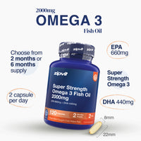 Super Strength Omega 3 Fish Oil 2000mg