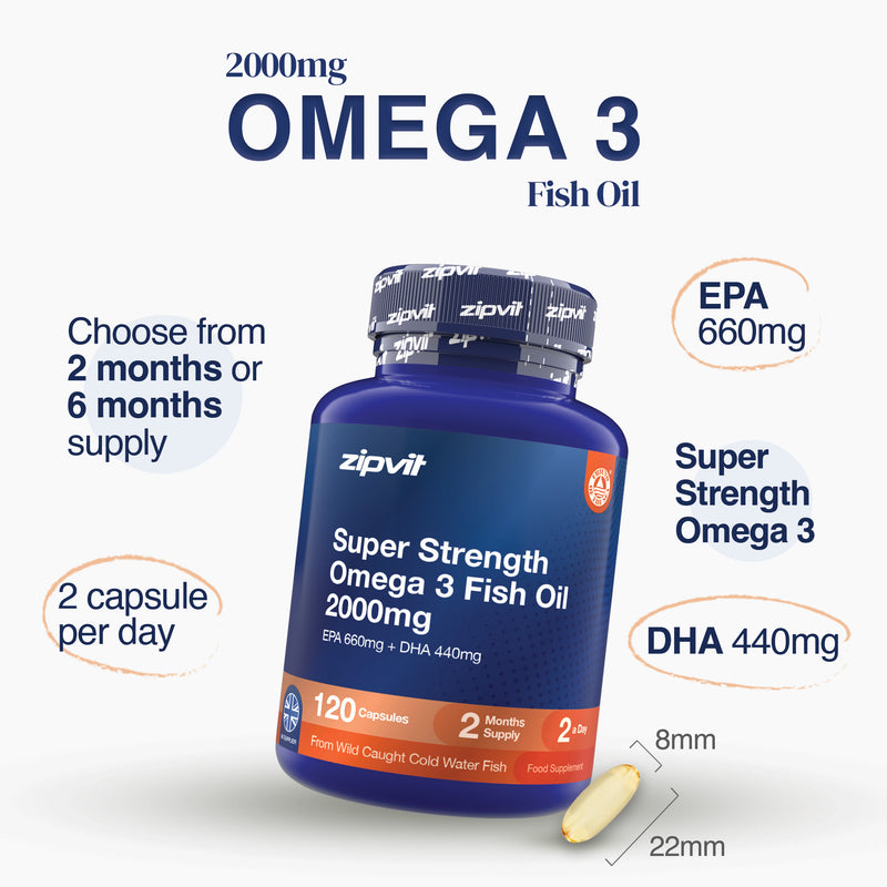 Super Strength Omega 3 Fish Oil 2000mg