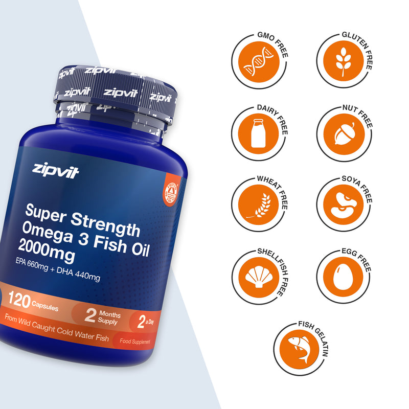 Super Strength Omega 3 Fish Oil 2000mg