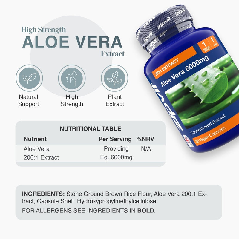 aloe supplements Aloe Vera 6000mg | Gentle Digestive Support