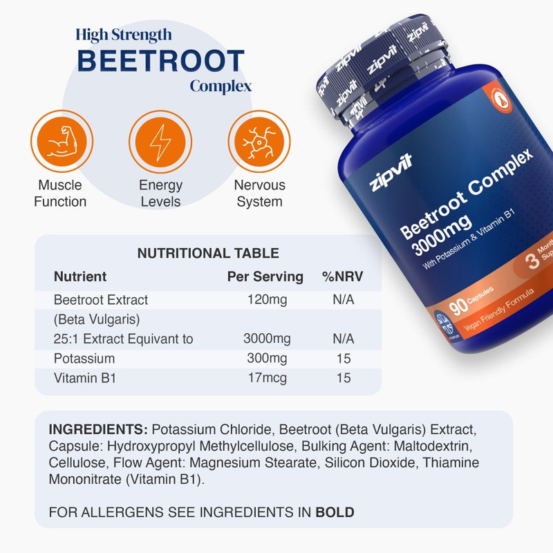 Beetroot Complex with Potassium & B1 - Zipvit