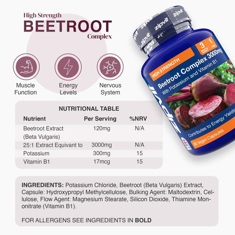 Beetroot Complex with Potassium & B1 - Zipvit