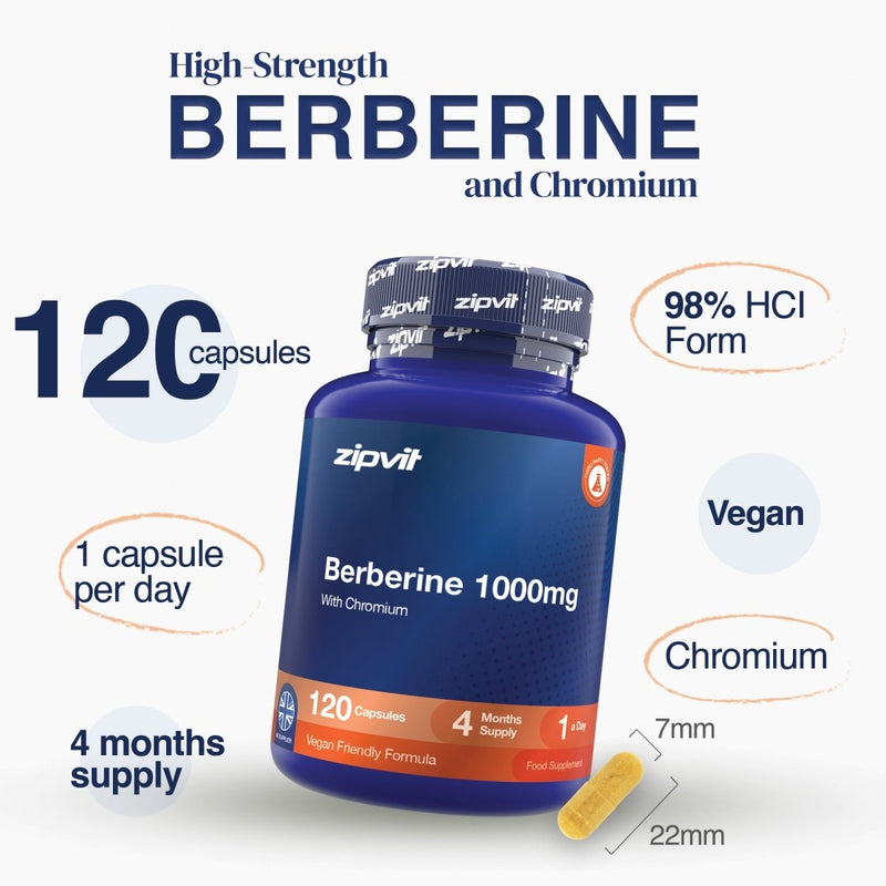 Berberine 1000mg with Chromium - Zipvit
