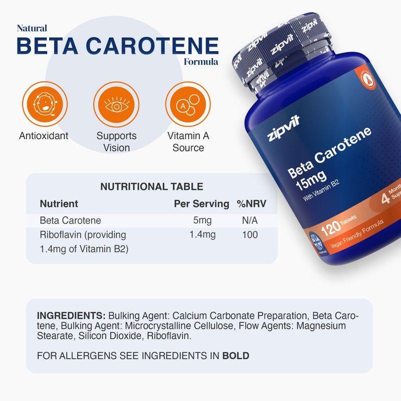 Beta Carotene 15mg - Zipvit