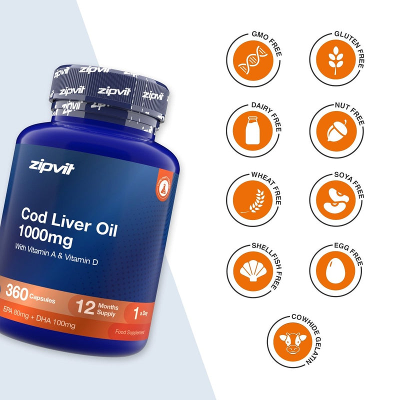 Cod Liver Oil 1000mg - Zipvit
