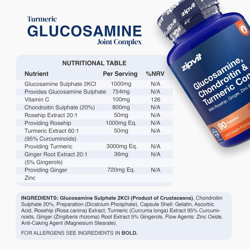 Glucosamine, Chondroitin & Turmeric Complex - Zipvit