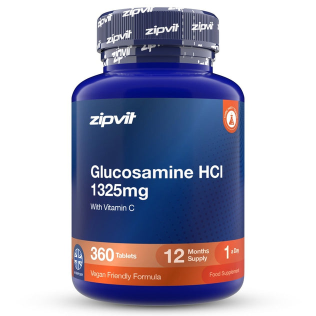 A blue plastic bottle of zipvit  capsules with a matching blue and white cap, shown on a clean white background.