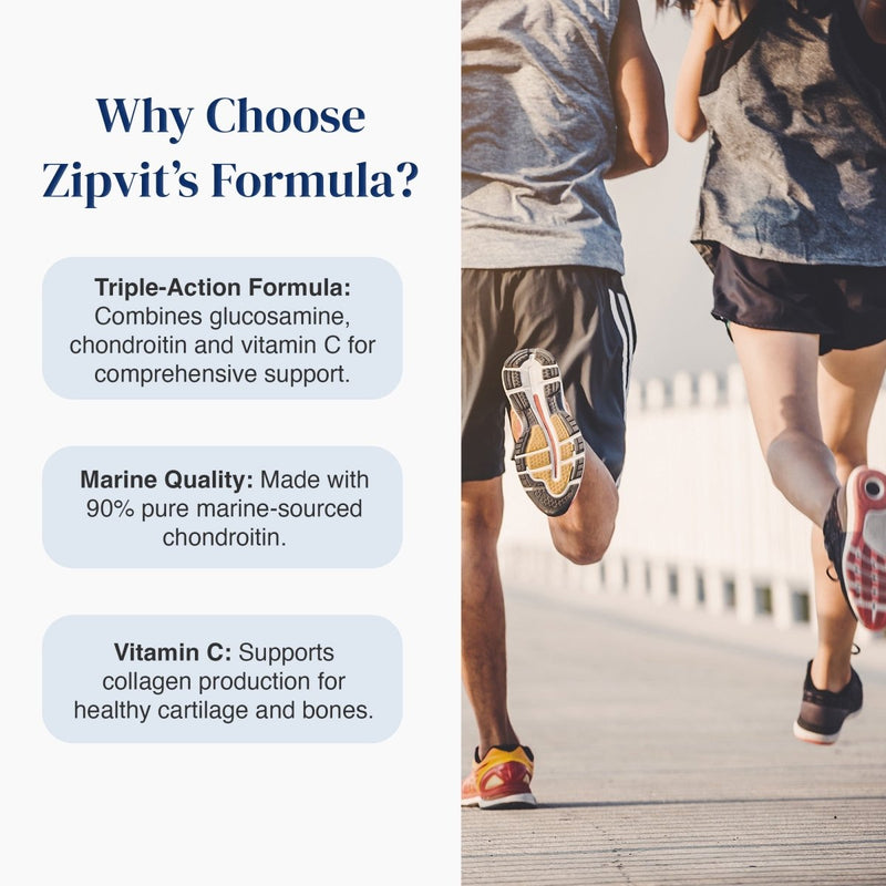 Glucosamine Sulphate 1500mg and Marine Chondroitin 1200mg - Zipvit