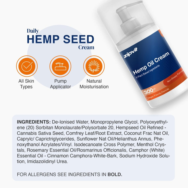Hemp Oil Cooling Muscle and Joint Cream - Zipvit