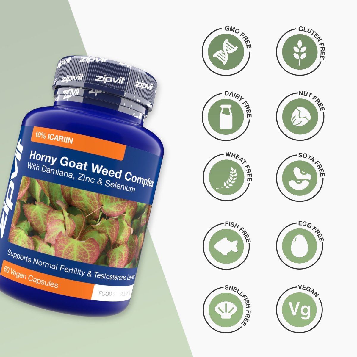 Horny Goat Weed 20:1 Complex | Male Vitality Support | Zipvit