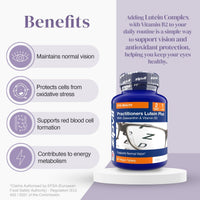 Blue Practitioners Lutein Plus bottle with Zeaxanthin and Vitamin B2