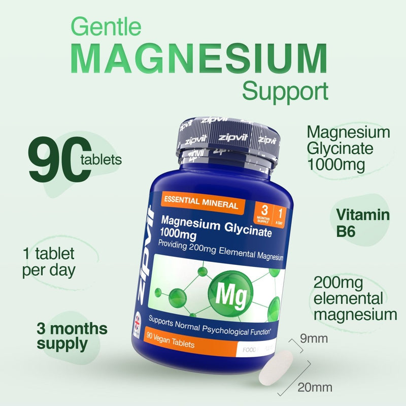 Magnesium Glycinate 1000mg - Zipvit