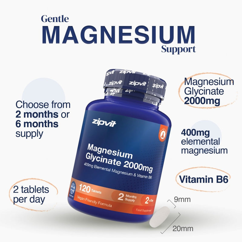 Magnesium Glycinate 2000mg - Zipvit