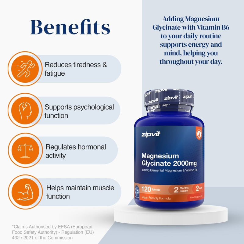 Magnesium Glycinate 2000mg - Zipvit
