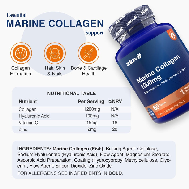 Marine Collagen 1200mg Complex - Zipvit