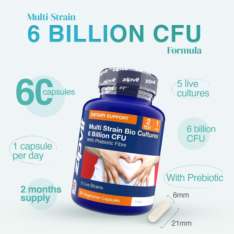Multi Strain Bio Cultures 6 Billion CFU - Zipvit