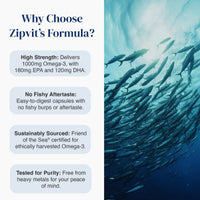 Omega 3 Fish Oils 1000mg - Zipvit