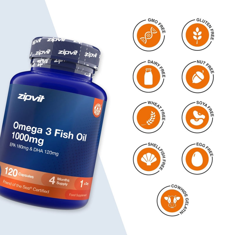 Omega 3 Fish Oils 1000mg - Zipvit