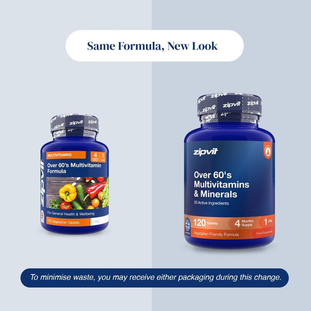 Over 60's Multivitamins & Minerals - Zipvit