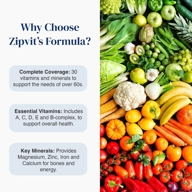 Over 60's Multivitamins & Minerals - Zipvit