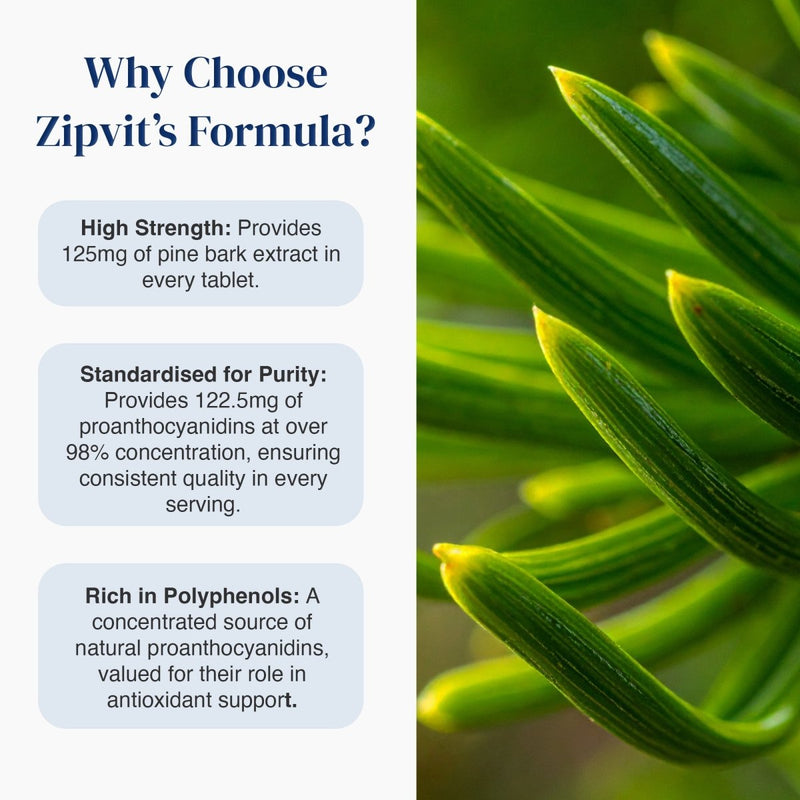 Pine Bark Extract 125mg - Zipvit