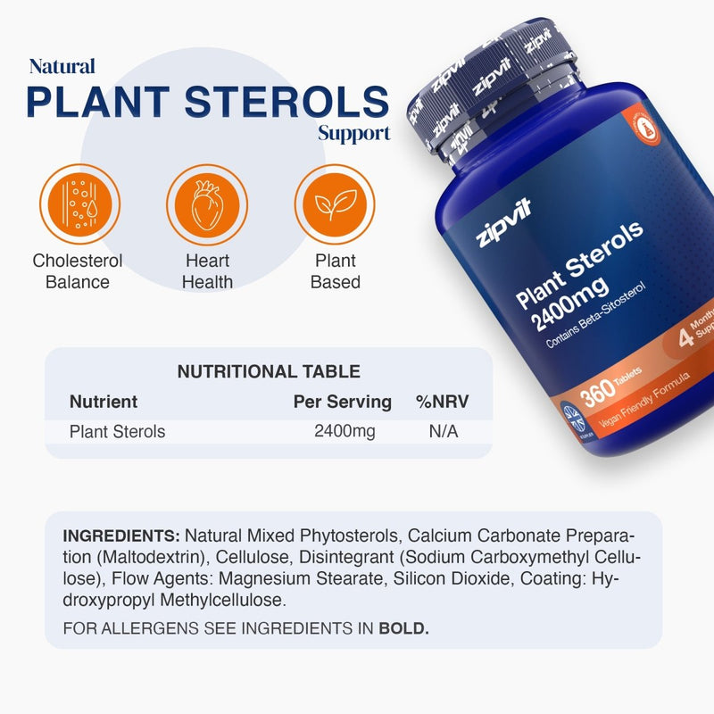 Plant Sterols 2400mg - Zipvit