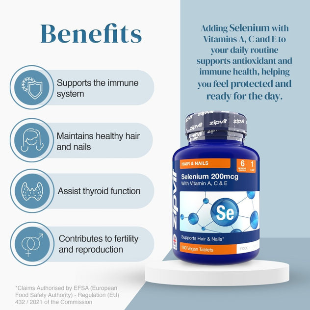 Selenium and Vitamins A - C - E 200mcg - Zipvit