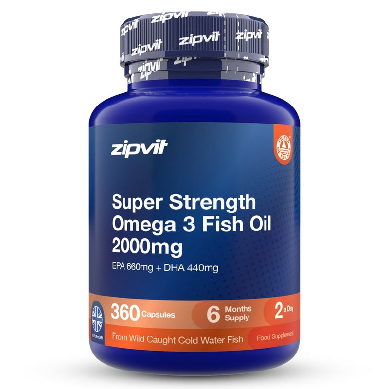 Super Strength Omega 3 Fish Oil 2000mg - Zipvit