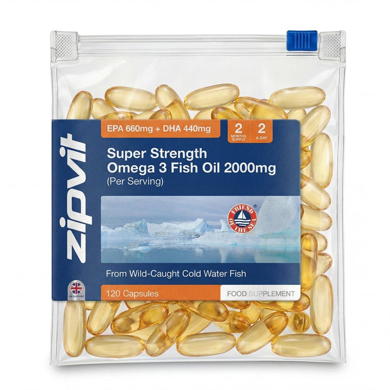 Super Strength Omega 3 Fish Oil 2000mg - Zipvit