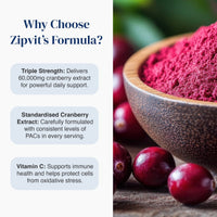 Triple Strength Cranberry 60,000mg - Zipvit