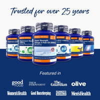 Row of Zipvit bottles with Trusted for over 25 years headline and logos beneath