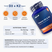 Vitamin D3 4000iu and Vitamin K2 MK7 100mcg - Zipvit