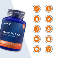Vitamin D3 4000iu and Vitamin K2 MK7 100mcg - Zipvit