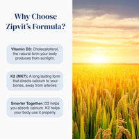 Vitamin D3 4000iu and Vitamin K2 MK7 100mcg - Zipvit