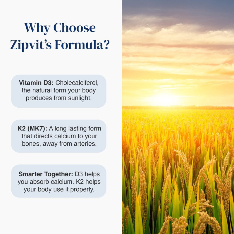 Vitamin D3 4000iu and Vitamin K2 MK7 100mcg - Zipvit